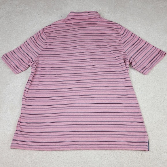 Jos. A. Bank Reserve NEW Mens XL Pink Striped Traditional Fit Cotton Polo Shirt - Picture 3 of 10